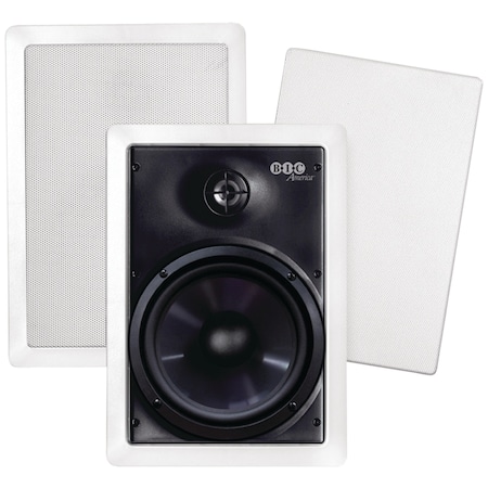 Bic Weather-Resistant In-Wall 150W 6.5" Speakers with Pivoting Tweeters M-PRO6W
